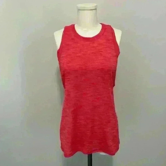 Lululemon Work The Circuit Tank Heathered Lush Coral Workout Top With Sports Bra - Picture 5 of 14
